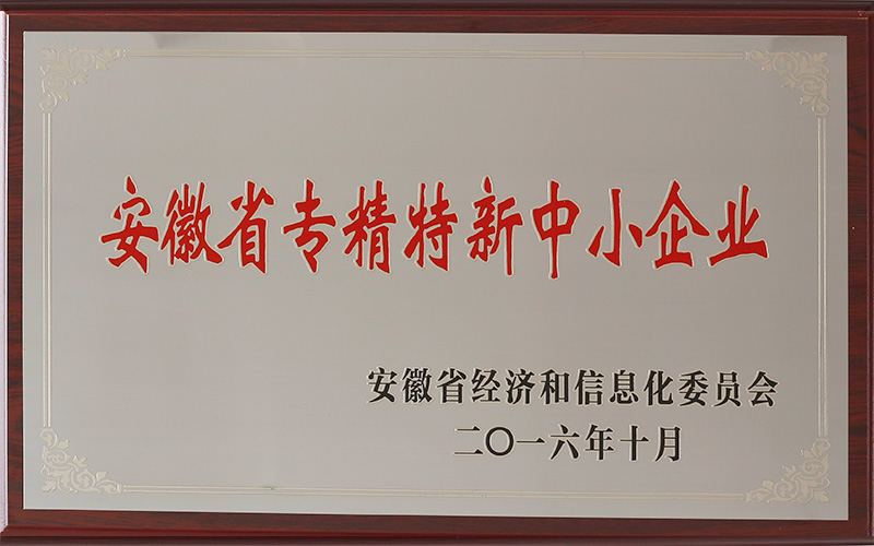 安徽省專精特新中小企業(yè)